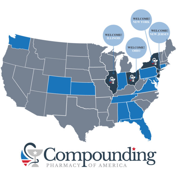 Compounding Pharmacy of America Now Shipping to OH, IL, NY, & NJ